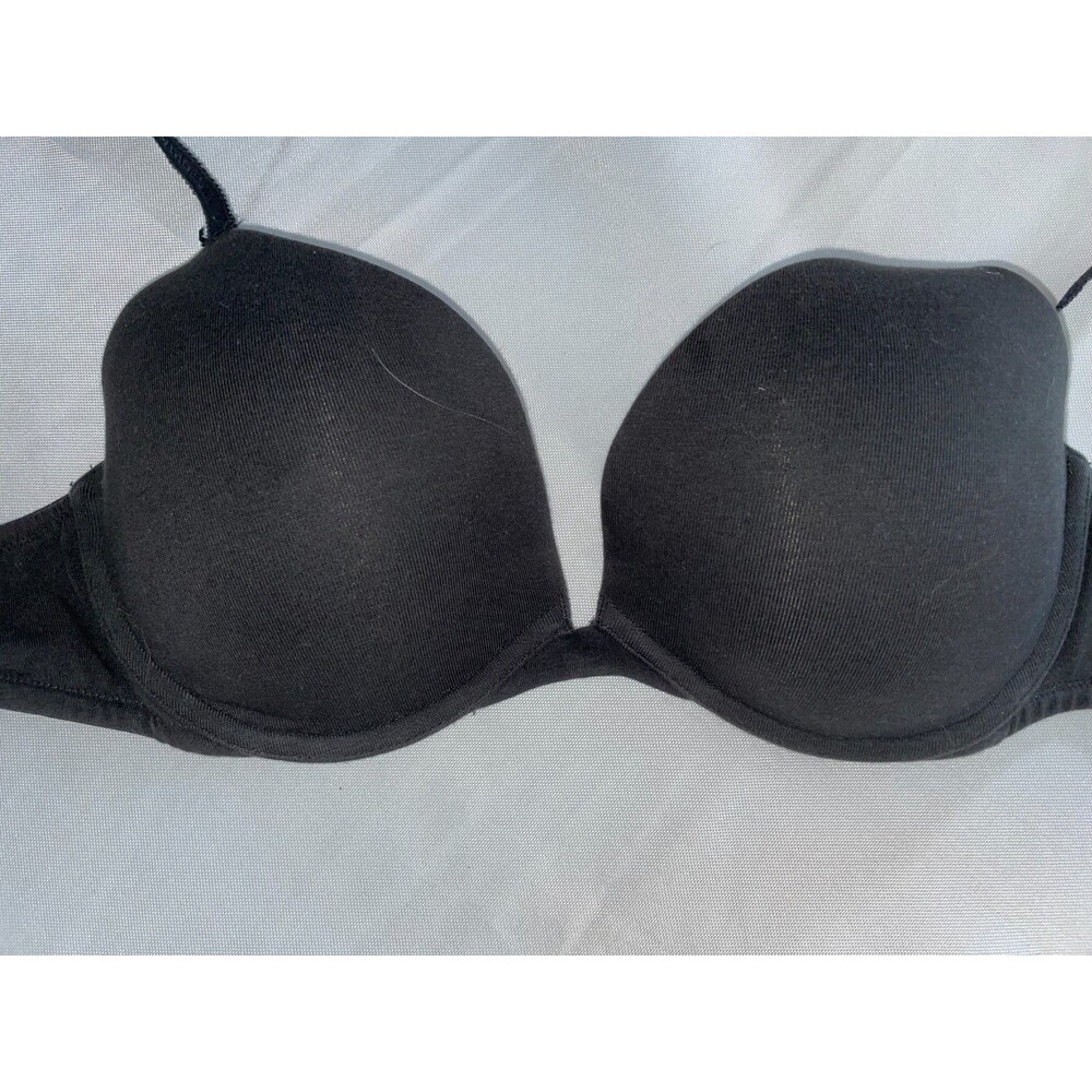 Victoria Secret 34D bra Push up women's black Cotton Lingerie